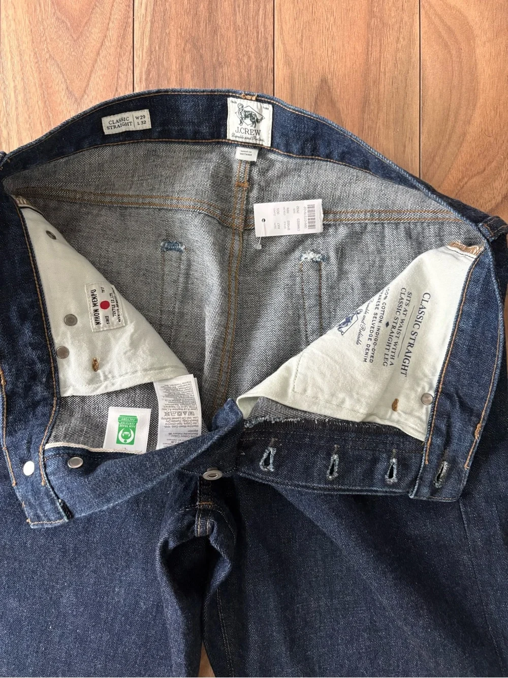 J.Crew Classic Straight jean in Japanese selvedge denim